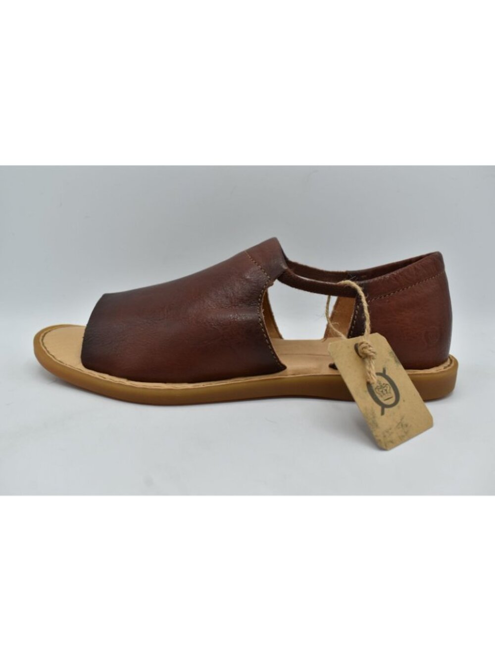 Born Women 8 Cove Modern Dark Tan Bourbon Full Grain Leather Sandals Shoes Flats - Picture 7 of 11